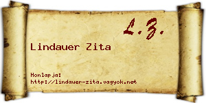 Lindauer Zita névjegykártya